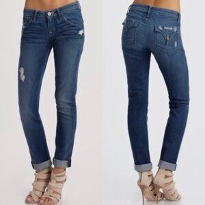 Hudson Bacara Cropped Straight Cuffed Jeans Size 27